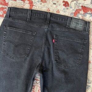 Levis 502 Jeans Mens 38X32 * 38X30 Actual Black Wash Tapered Soft Streetwear OG